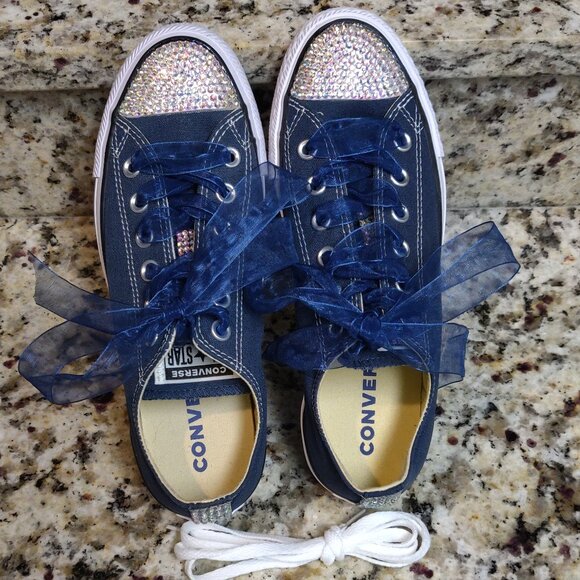 Converse All Star X Swarovski Crystal Bling Women's SIZE 8 NEW WITHOUT TAGS/BOX - Picture 3 of 9